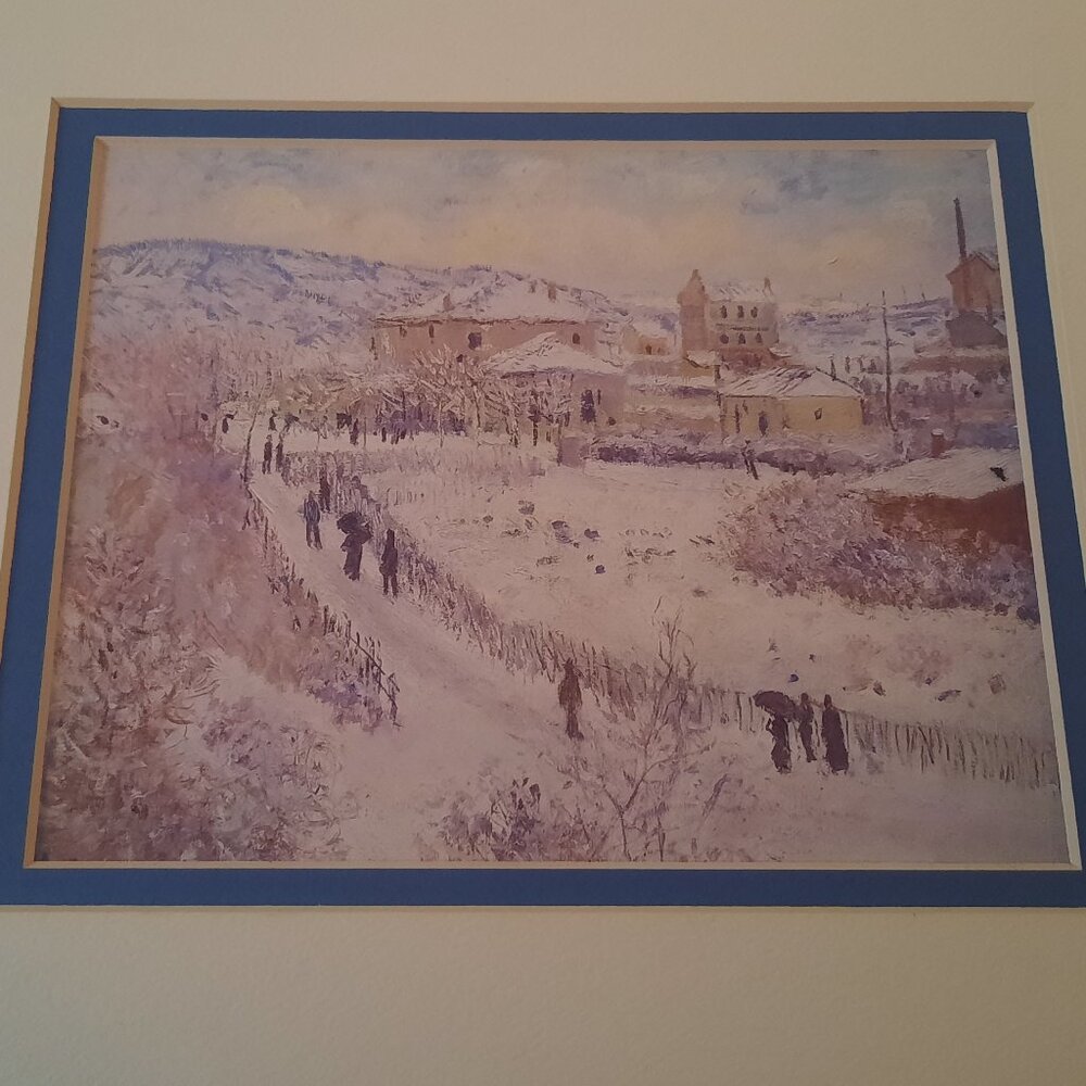 Museum Art Masterpieces Currier & Ives Snow Scene Tin Type Print 9x12